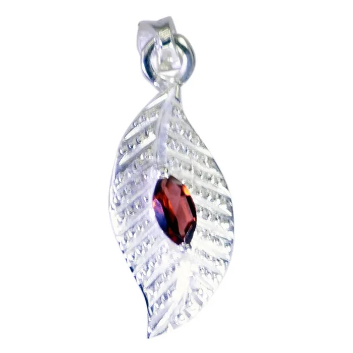 Garnet Classic Spanish 92.5 Silver Solitaire Addison Love Red Pendant Jewellery