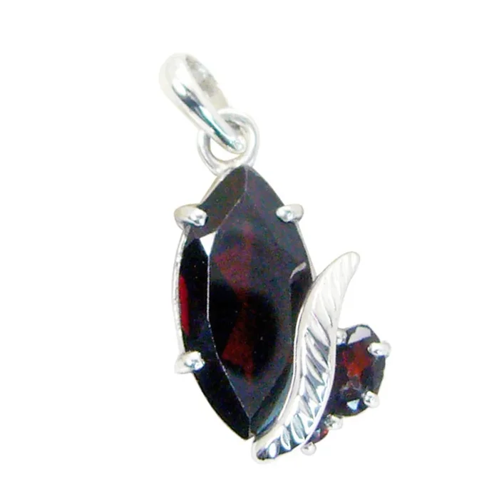 Garnet Featherlight American Silver Toi et Moi Isabella Romantic Red Pendant Jewelry