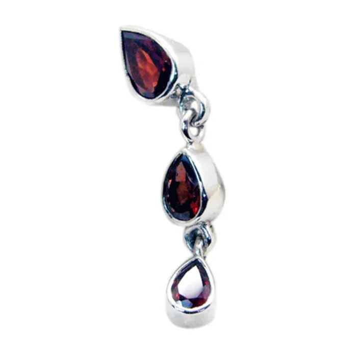 Garnet Featherlight Egyptian 925 Silver Toi et Moi Inès propsel Red Pendant Jewelry