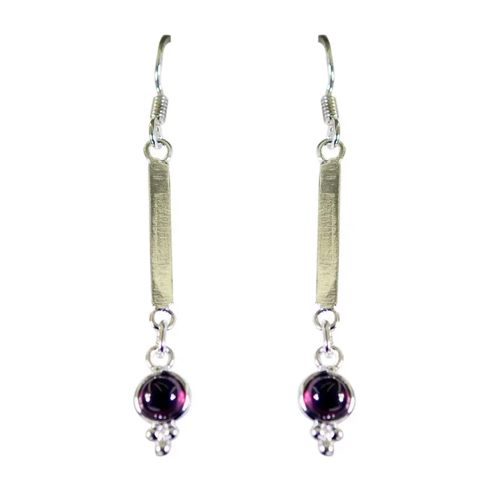Garnet French Marie multiple Dangle Red 925 Silver Earring