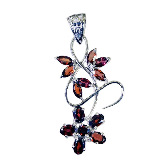 Garnet Statement Latin American 92.5 Silver multiple Alina Sophisticated Red Pendant Jewellery