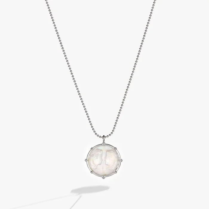 Gemini Zodiac Double-Sided Charm Necklace