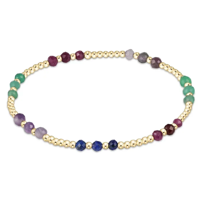 Gemstone Gold Joy Pattern 3mm Bead Bracelet – Hot Mess FW25