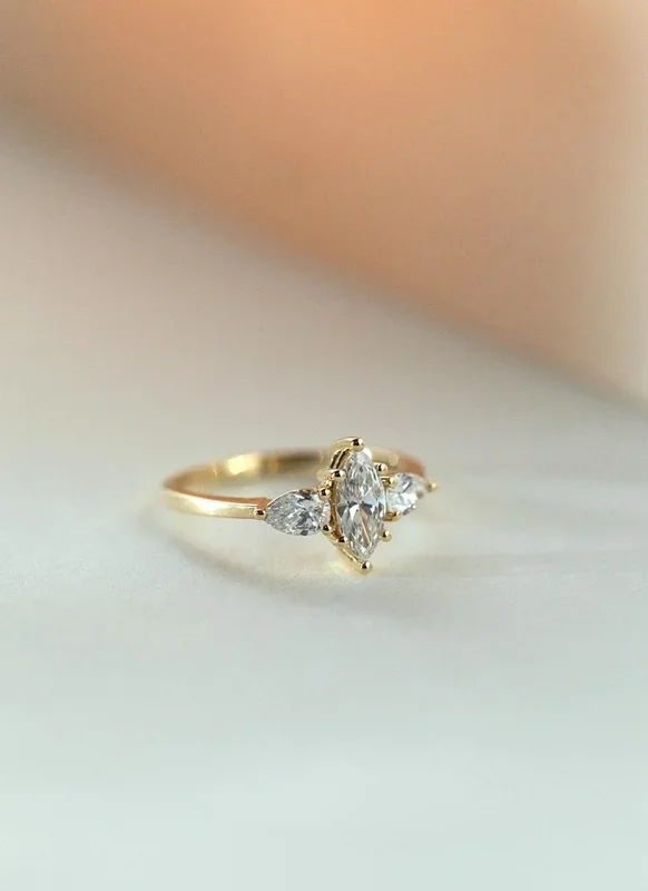 Georgia marquise diamond ring 14k gold