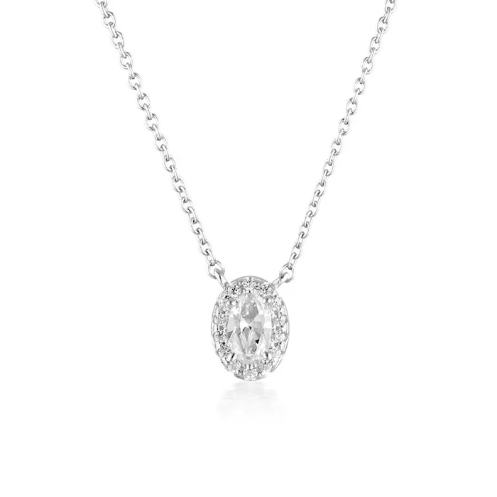 Georgini Aurora Sterling Silver Glow Pendant On Chain
