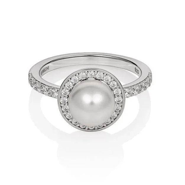 Georgini Heirloom Sterling Silver Fresh Water Pearl Always Ring