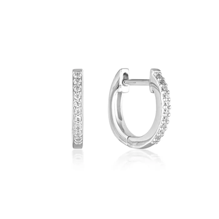 Georgini Noel Nights Sterling Silver Shine Hoop Earrings