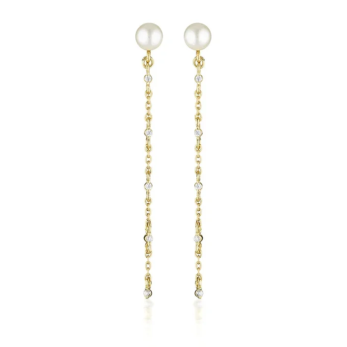 Georgini Red Carpet Gold Plated Sterling Silver Globe Drop Earrings