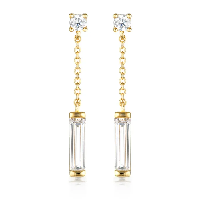 Georgini The Layered Edit Gold Plated Sterling Silver Tlieta Drop Earrings