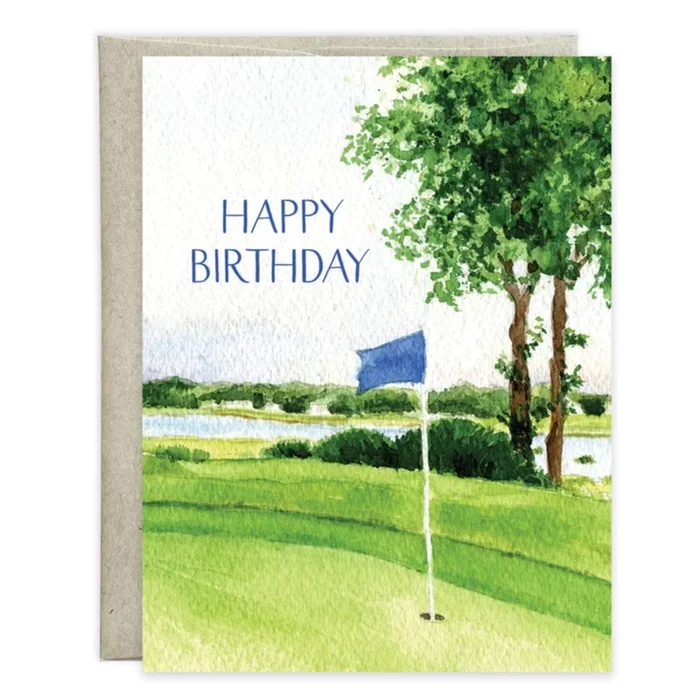 Gina B Designs Birthday Greeting Card – Golf