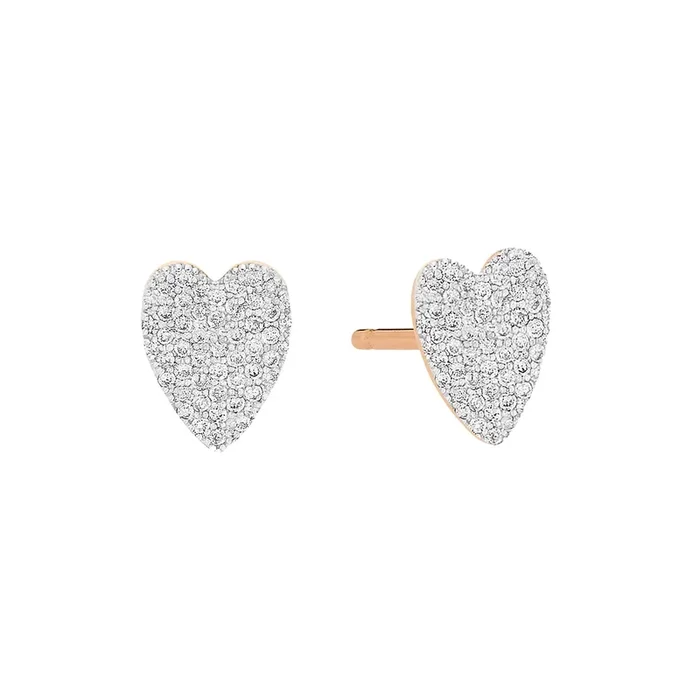 Ginette NY Angèle Mini Diamond Heart chip in rose gold and diamonds – Lepage