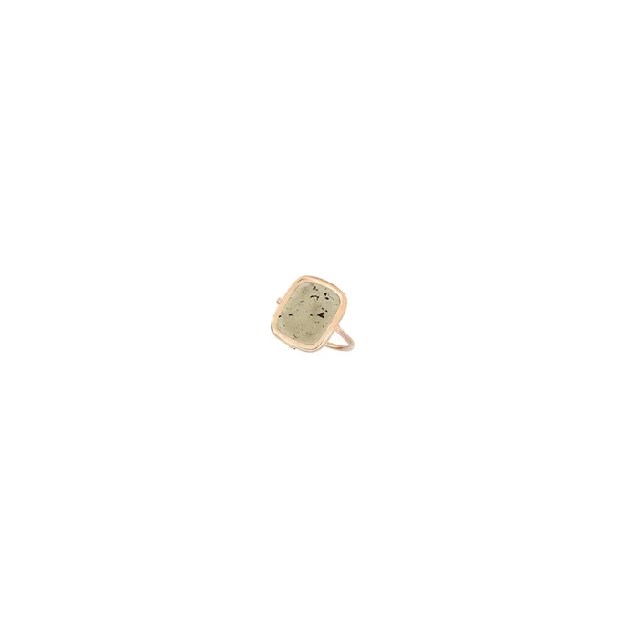 Ginette NY Antique Ring in pink golg and pyrite – Lepage
