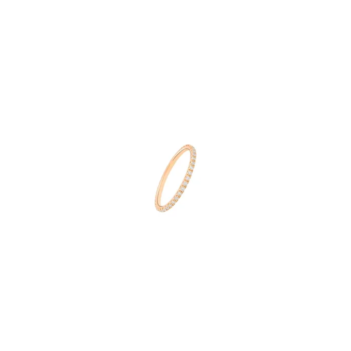 Ginette NY Be Mine Mini wedding ring pink gold diamonds – Lepage