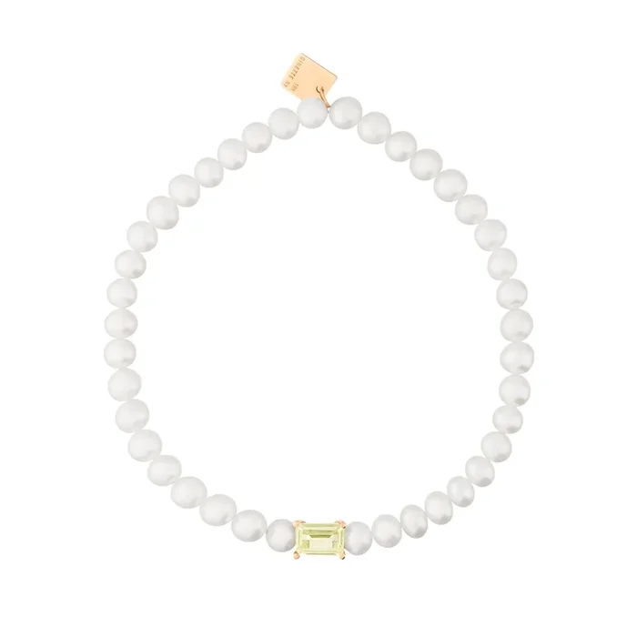 Ginette NY Cocktail bracelet in rose gold, pearls, and lemon quartz | Lepage