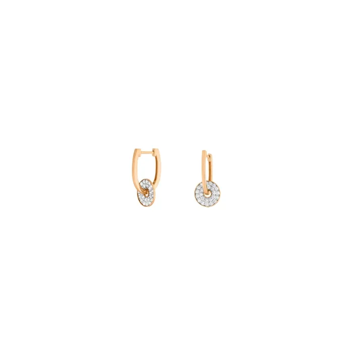 Ginette NY Donut hoops in pink gold and diamonds – Lepage