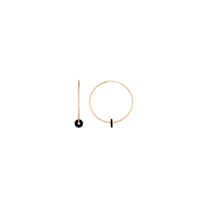 Ginette NY Donut hoops in pink gold and onyx – Lepage