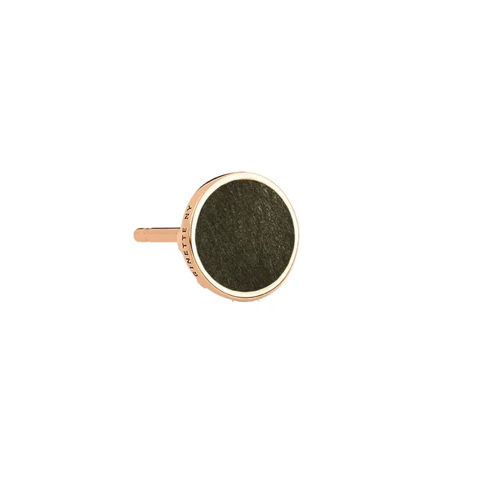 Ginette NY Ever Disc Solo earring in rose gold and gold gilded obsidian – Lepage