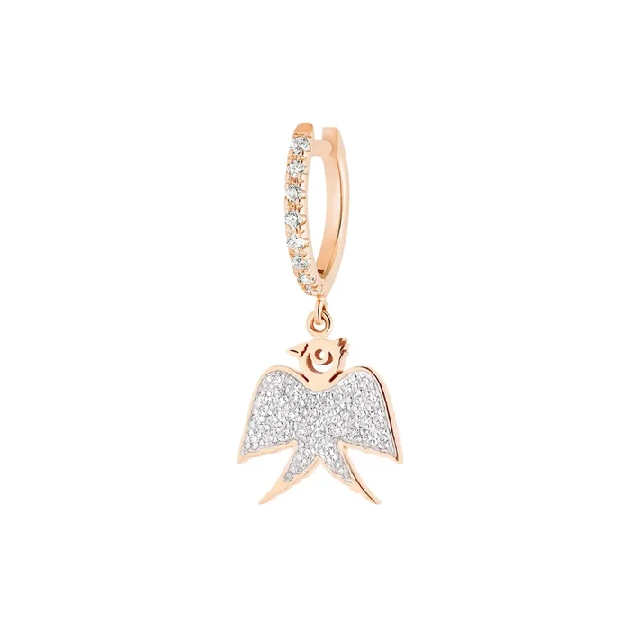 Ginette NY Georgia Solo Earring in rose gold and diamonds – Lepage