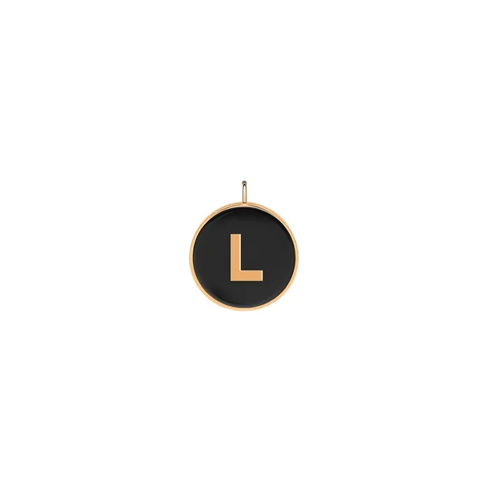 Ginette NY Initial Ever l Medal in rose gold and onyx – Lepage
