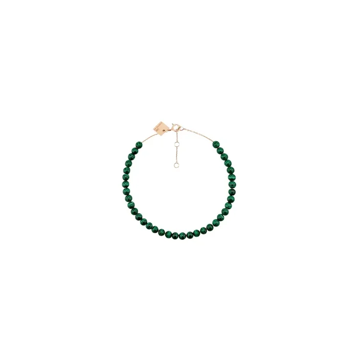 Ginette NY Maria Mini Boulier bracelet in pink gold and malachite – Lepage