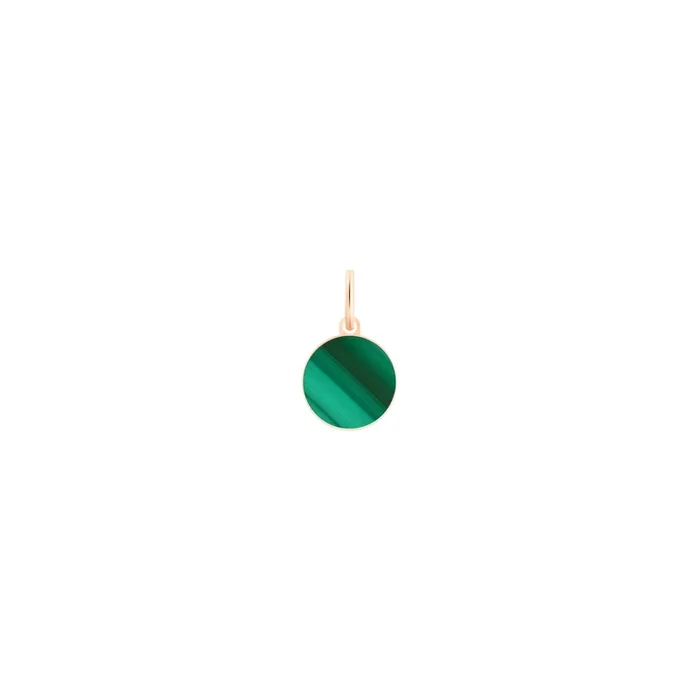Ginette NY mini ever charm pendant in rose gold and malachite – Lepage