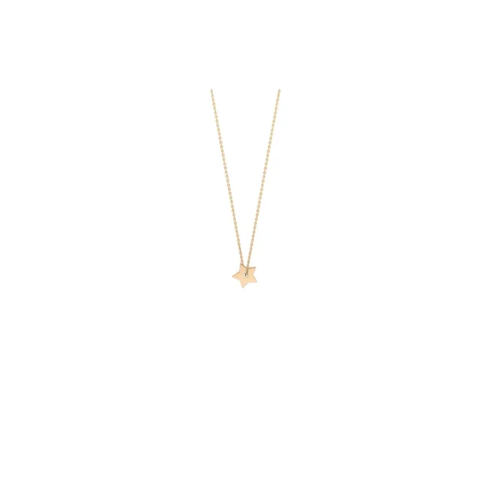 Ginette NY Mini Open Heart Star rose gold Necklace MWO003 – Lepage