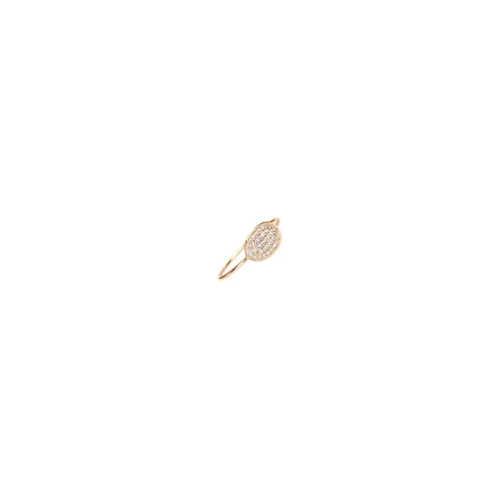 Ginette NY Mini Sequin Diamond ring pink gold, diamond ring – Lepage