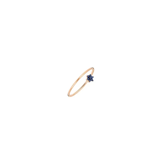 Ginette NY Mini Star women’s ring in pink gold and sapphire RSS2 – Lepage