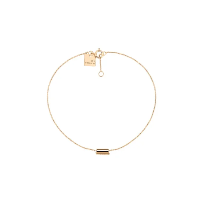 Ginette NY Mini Straw rose gold Bracelet, rose gold bracelet – Lepage