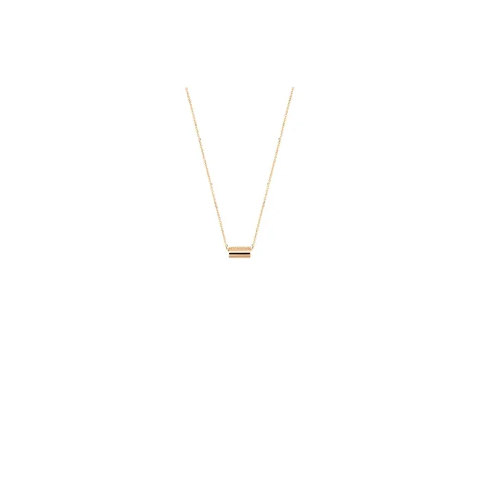 Ginette NY Mini Straw rose gold necklace, Ginette NY ST02 – Lepage