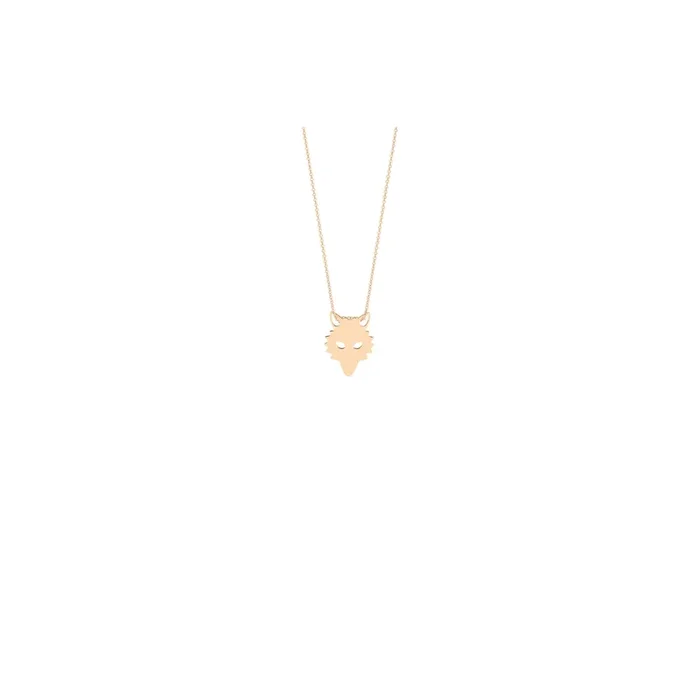 Ginette NY Mini Wolf rose gold necklace, Ginette NY wolf – Lepage