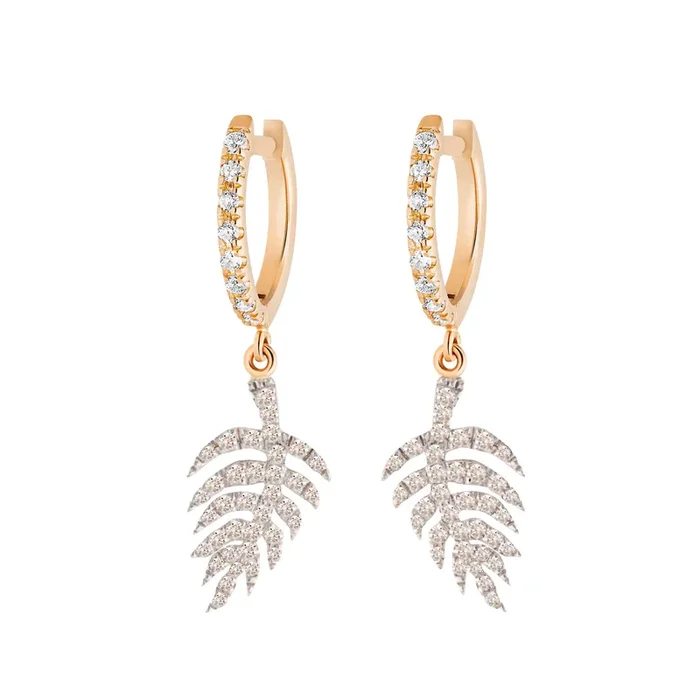 Ginette NY Palms Creole in rose gold and diamonds – Lepage