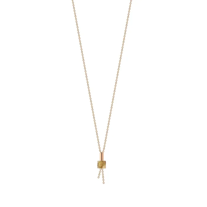 Ginette NY Picture necklace in pink gold and landscape jasper – Lepage