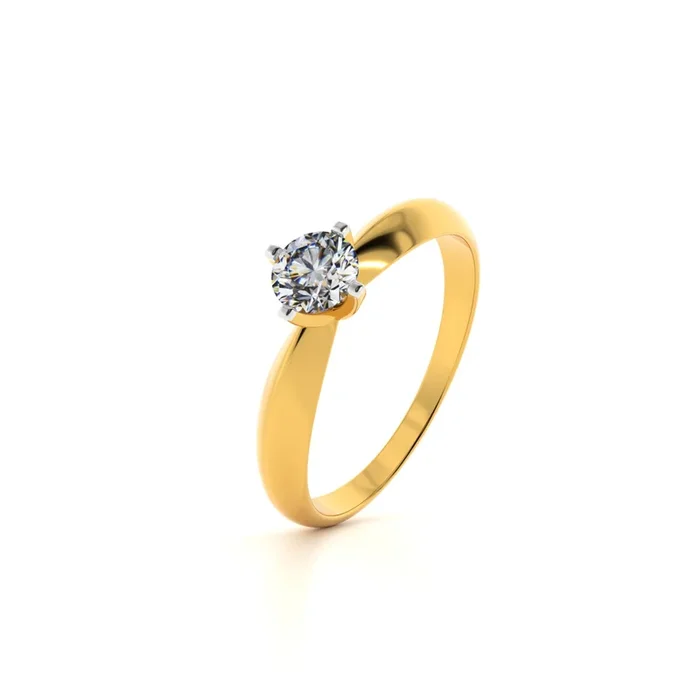 Glowing Solitaire 9KT Gold Lab Grown Diamond Ring