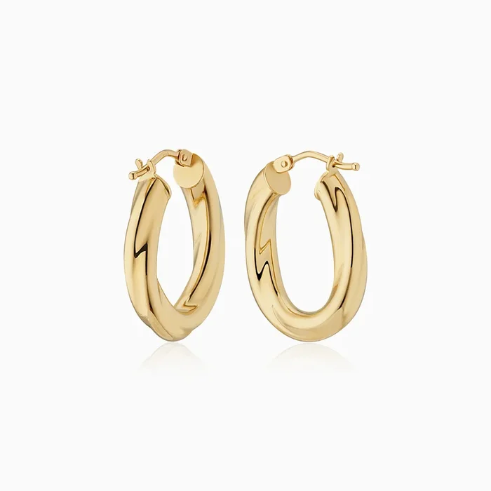 Goddess Small Oval Hoops