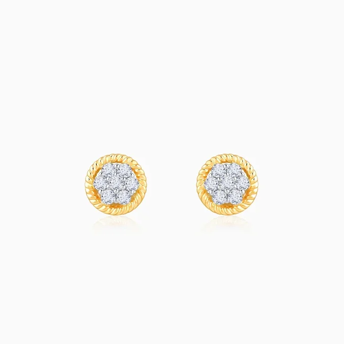 Gold Auriora Lab Grown Diamond Stud Earrings