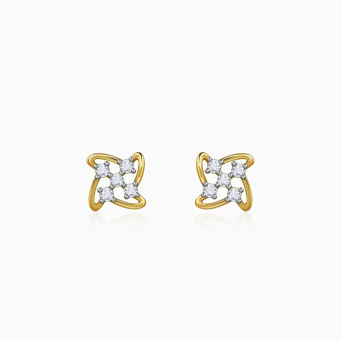 Gold Beigoma Lab Grown Diamond Studs
