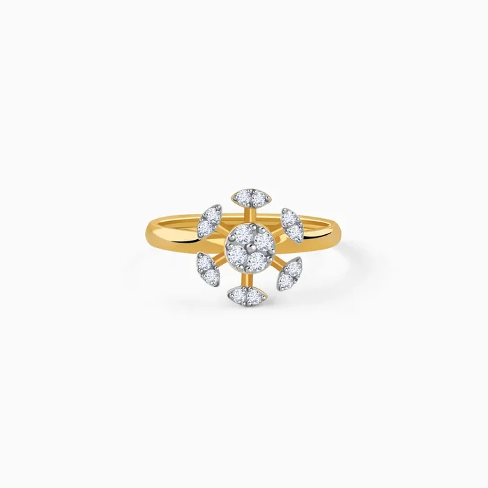 Gold Bloom Burst Lab Grown Diamond Ring