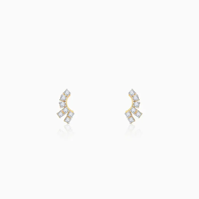 Gold Climber Lab Grown Diamond Studs