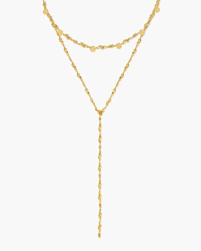 Gold-Cluster-Halskette-Set