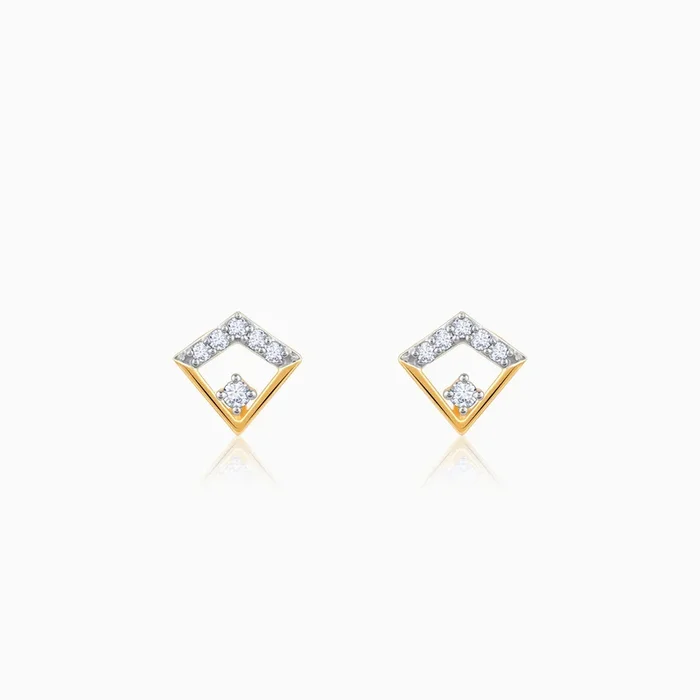 Gold Kite Diamond Earrings