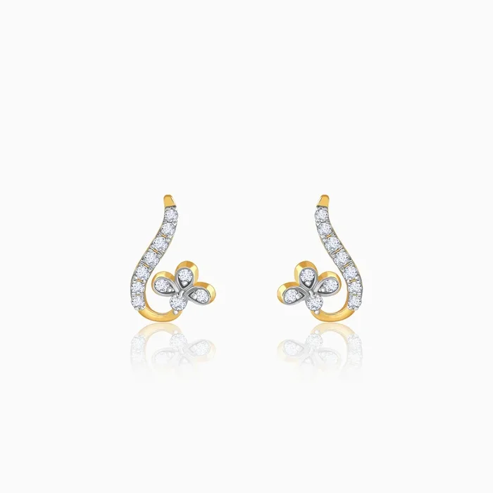 Gold Liora Lab Grown Diamond Earrings