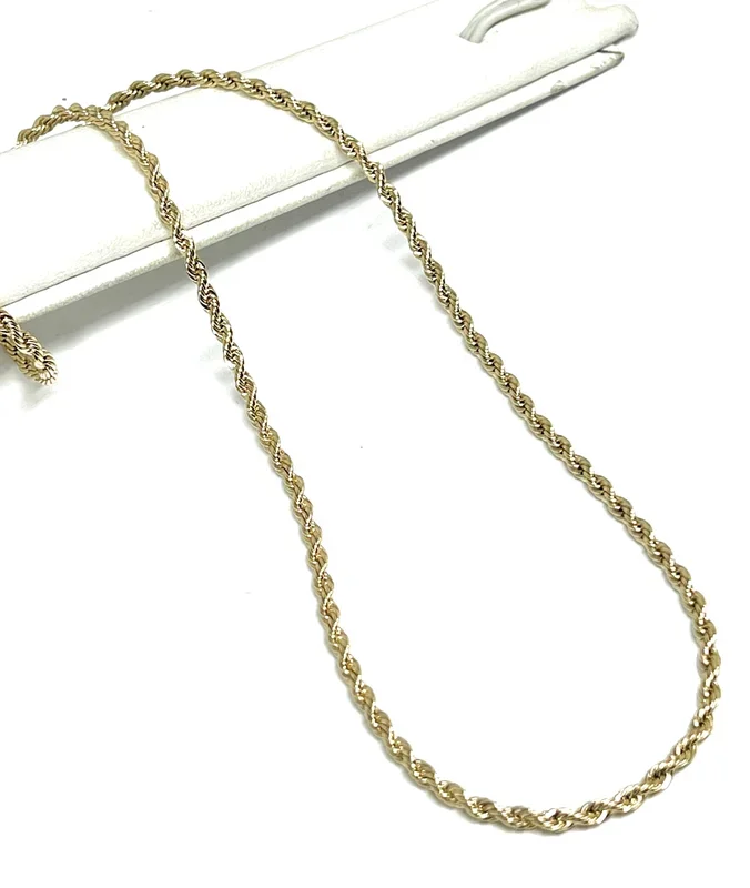 Gold Plated Classic Rope Chain 18-24 inch 2.5mm Width