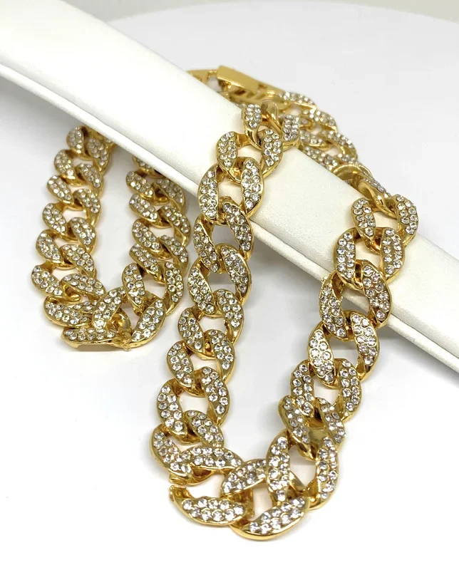 Gold Plated ICED OUT MIAMI CUBAN LINK CZ CHAIN 18-28″ 15mm