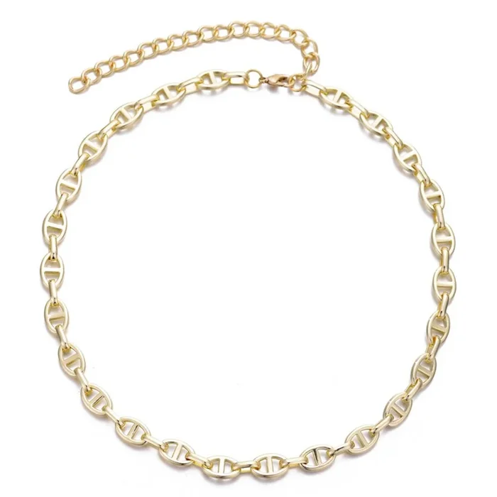 Gold Plated Mariner Link Chain Necklace