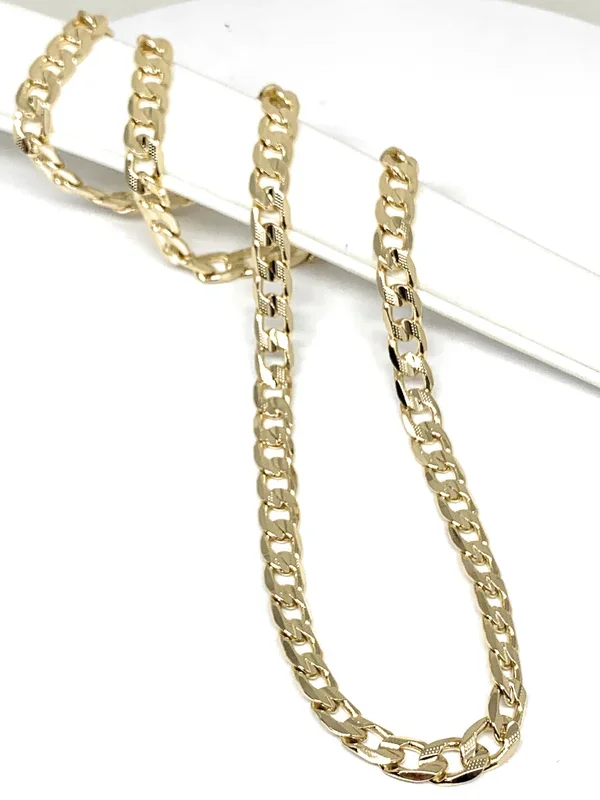Gold Plated Men’s Large 24-28 Inch Cuban Link Chain 8mm Width