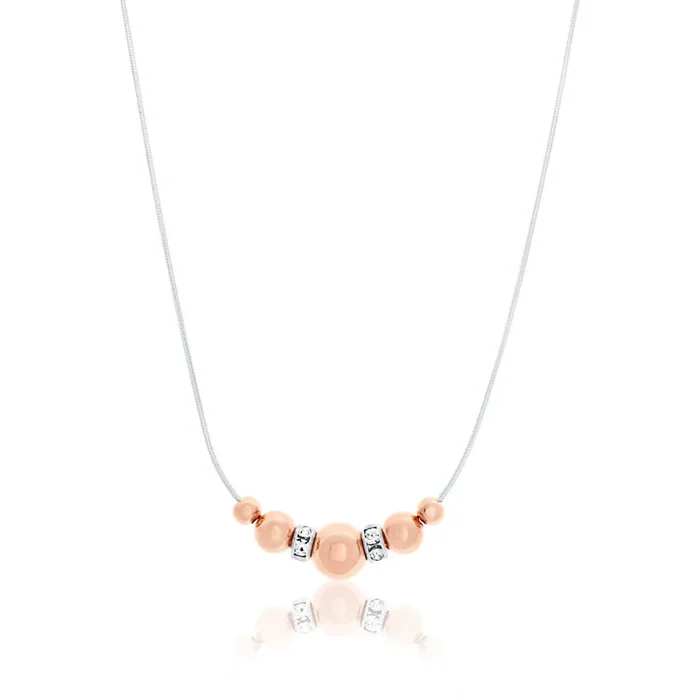 Gold Plated Sterling Silver Cubic Zirconia Ball Pendant With 45cm Chain