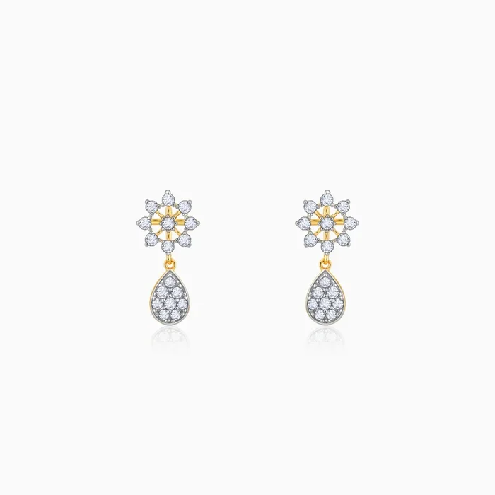 Gold Roseate Glow Diamond Earrings