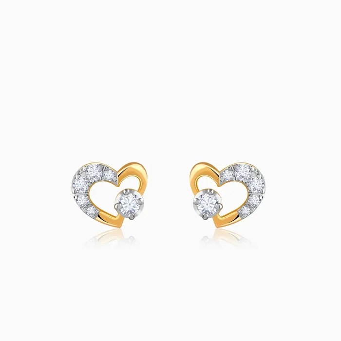 Gold Sweetheart Lab Grown Diamond Earrings