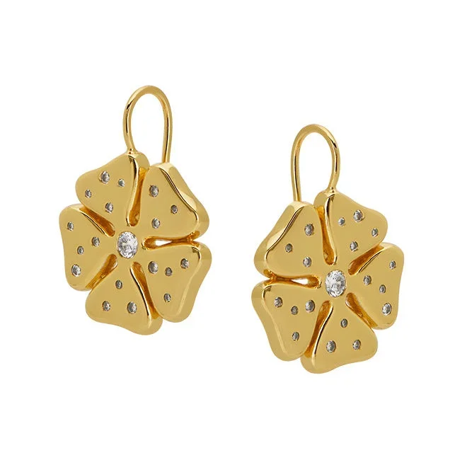 Goldbug Collection Flower Drop Earrings